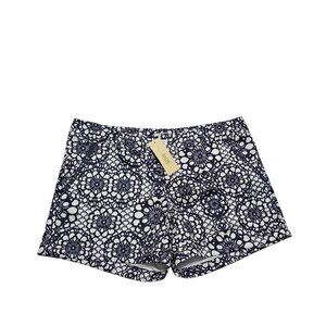Jade Navy Daisy Floral Shorts Size 14 XL Lace Pockets